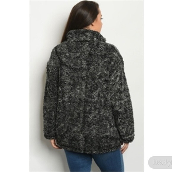 Charcoal Gray Fleece Sweater 3X - Picture 8 of 8